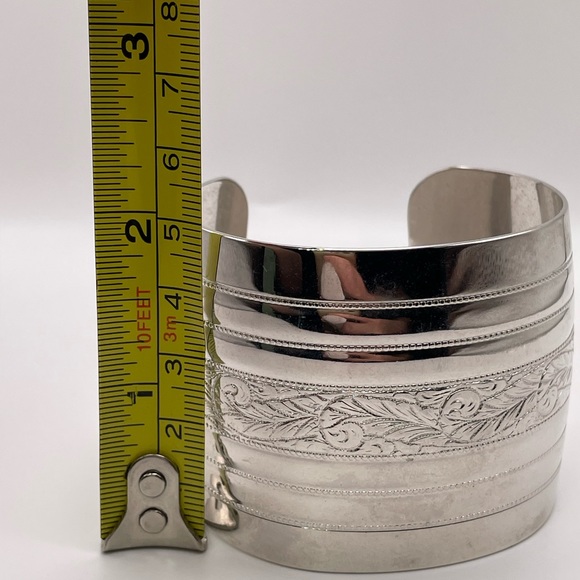 Monet Silver Cuff bangle - Picture 3 of 4